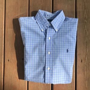 Ralph Lauren Blue Plaid Button Down 15 32/33